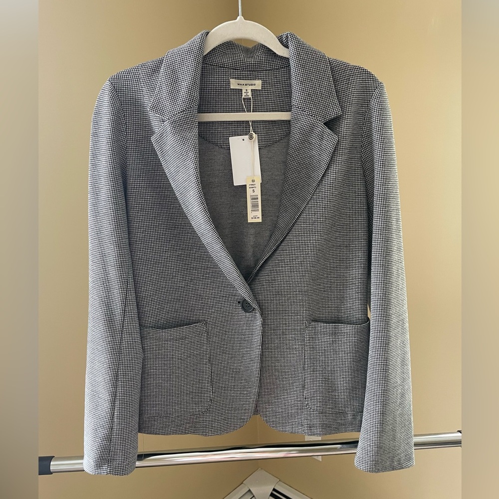 Never worn black and white blazer